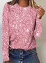 Casual Long Sleeve Round Neck T-Shirt