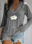 Loose Lace Casual Color Block T-Shirt