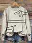 Cute Dog Line Art Print Vintage Sweatshirt
