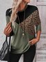 Color Block Loose Casual T-Shirt