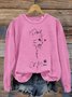 Cat Mom Letter Print Sweatshirt