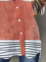 Striped Print Long Sleeve Casual Shirt