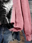 Cat Print Crew Neck Sweatshirt