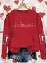 Casual Text Letters Loose Sweatshirt