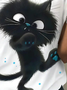 Cat Print Casual T-Shirt