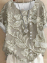 Loose Casual Short sleeve button T-Shirt