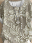 Loose Casual Short sleeve button T-Shirt