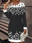 Women's Vintage Floral Art Print Pocket Dress