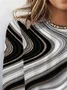 Geometric Print Long Sleeve Crew Neck T-shirt