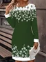 Women's Vintage Floral Art Print Pocket Dress