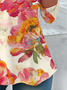 Floral Print Long Sleeve Crew Neck T-shirt