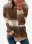 Abstract Contrasting Color Casual Sweatshirt