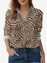 Zebra Printed Long Sleeve Shirt