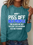 Don't Piss Off Old People Casual Long Sleeve Shirt
