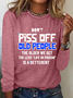 Don't Piss Off Old People Casual Long Sleeve Shirt