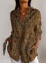 Vintage floral print long sleeved shirt