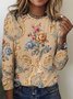 Vintage floral print long sleeved T-shirt
