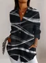 Abstract geometric line long sleeved shirt