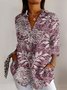 Lace floral casual long sleeved shirt