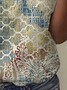 Ethnic Print Short Sleeve Crew Neck T-shirt