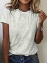 3D floral printed short sleeved T-shirt
