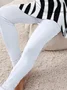 Zebra Print Long Sleeve Crew Neck Two Piece Set