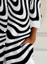 Women's Long Sleeve Shirt Spring/Fall As Picture Striped Buckle Shirt Collar Daily Going Out Casual Top
