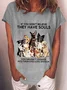 If You Don't Believe They Have Souls Dog Print Cotton-Blend T-Shirt