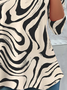 Women's Stripen Print Casual Round Neck Tunic T-Shirt