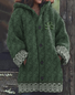 St. Patrick's Day hooded knitted sweater cardigan