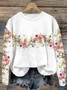 Women's Floral Spring Crew Neck Sweatshirt