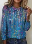 Regular Fit Floral Casual T-Shirt