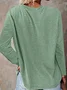 Women's Long Sleeve T-shirt Spring/Fall Green Floral Printing Jersey Crew Neck Daily Going Out Casual Top
