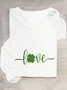 Love St Patrick's Day Casual Long Sleeve Shirt