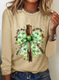 St. Patrick's Day God Christian Casual Long Sleeve Shirt