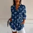 Loose Shirt Collar Geometric Casual Shirt