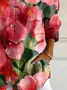 Women's Long Sleeve Shirt Spring/Fall As Picture Floral Buckle Shirt Collar Daily Going Out Casual Top
