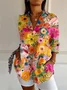 Casual Floral Print Blouse