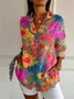Casual Floral Print Blouse
