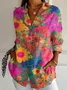 Casual Floral Print Blouse