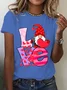 Love Gnome Hearts Cotton T-Shirt