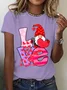 Love Gnome Hearts Cotton T-Shirt