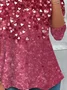 Women's Love Valentine's Day Print Casual Round Neck Tunic T-Shirt
