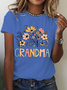 Granny Retro Floral Cotton T-Shirt
