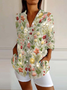 Embroidery Patterns Linen Blend Street Shirt