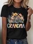 Granny Retro Floral Cotton T-Shirt