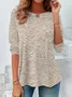 Women's Floral Print Casual Round Neck Tunic T-Shirt