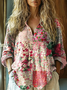 Vintage Floral Print Blouse