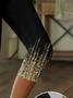 Women's Sequin Printed Casual Leggings