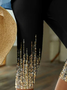 Women's Sequin Printed Casual Leggings